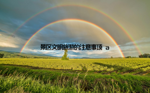 景区文明旅游的注意事项 a